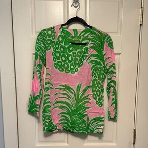 Lilly Pulitzer Pink and Green Tunic Top